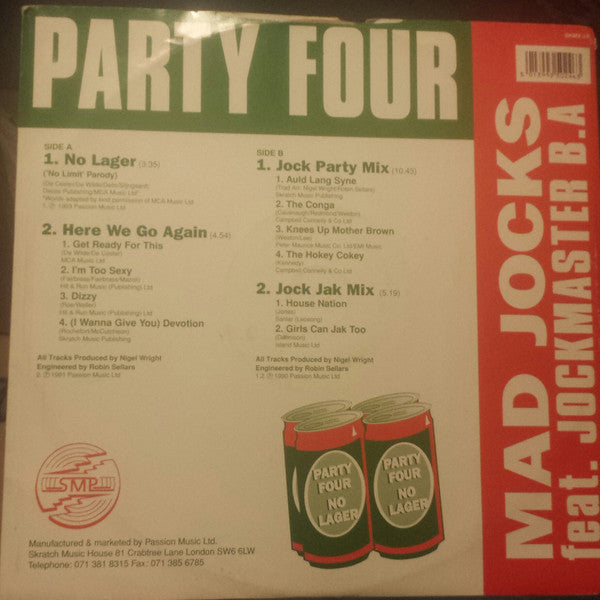 Mad Jocks Feat. Jockmaster B.A. : Party Four (12", P/Mixed, Bro)