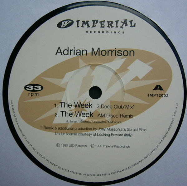 Adrian Morrison : The Week (12")