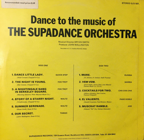 The Supadance Orchestra : Dance Little Lady (LP)