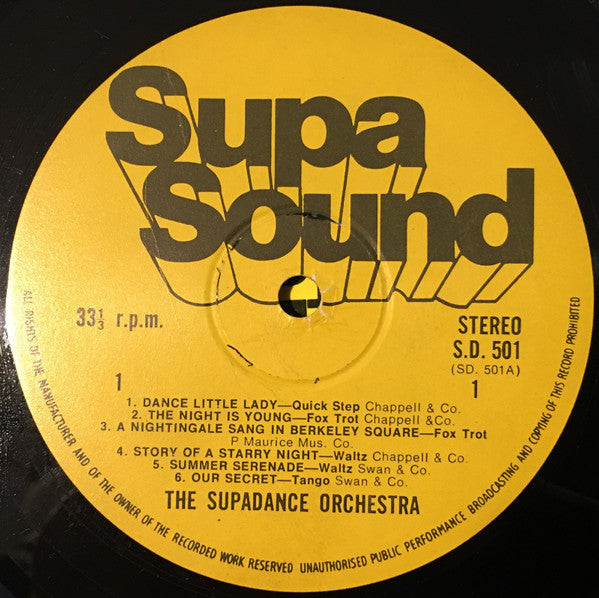 The Supadance Orchestra : Dance Little Lady (LP)