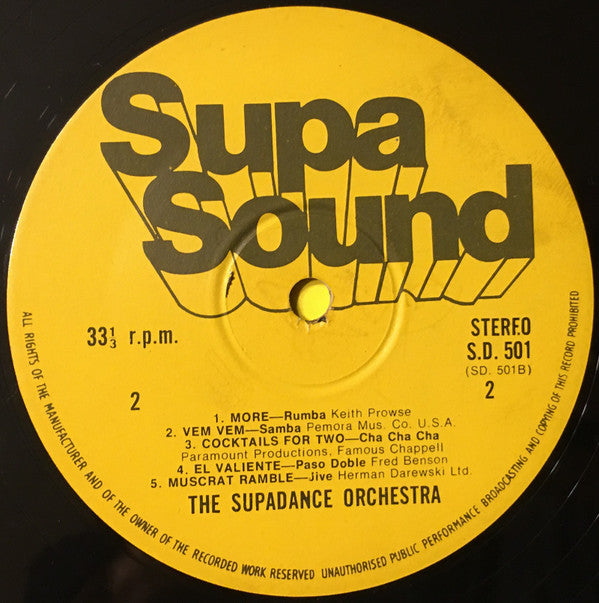 The Supadance Orchestra : Dance Little Lady (LP)