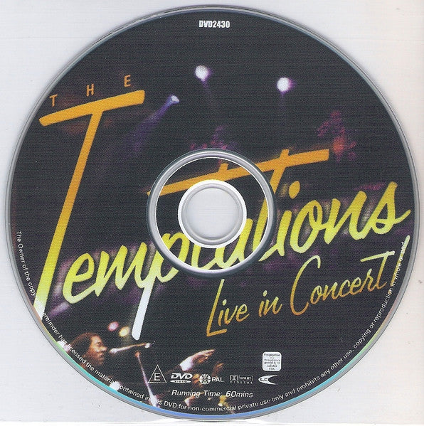 The Temptations : Live In Concert! (DVD-V, PAL, All)