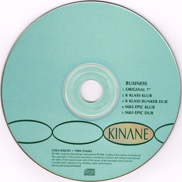 Kinane : Business (CD, Single, CD1)
