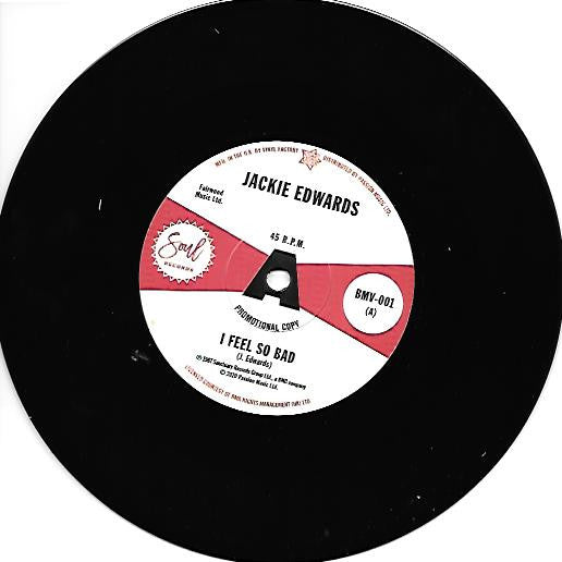 Jackie Edwards / Del Davis : I Feel So Bad / Baby Don't Wake Me (7", Single, Promo, Sol)