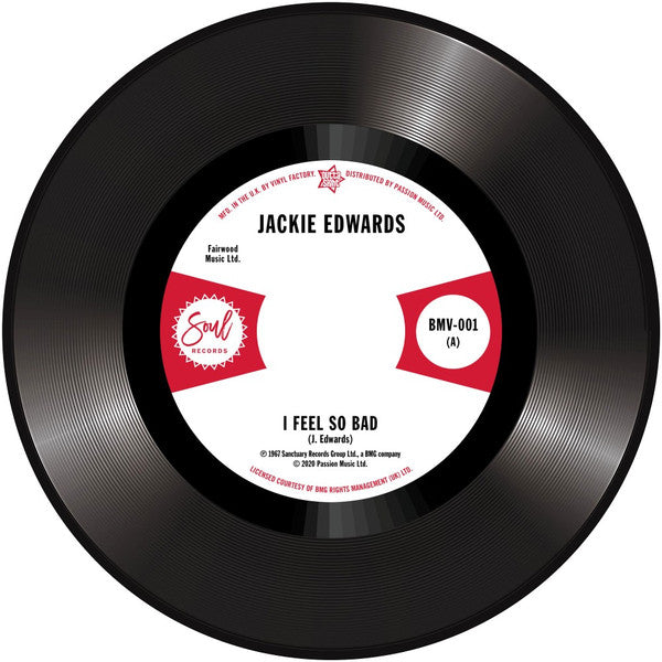 Jackie Edwards / Del Davis : I Feel So Bad / Baby Don't Wake Me (7", Single, Jukebox)