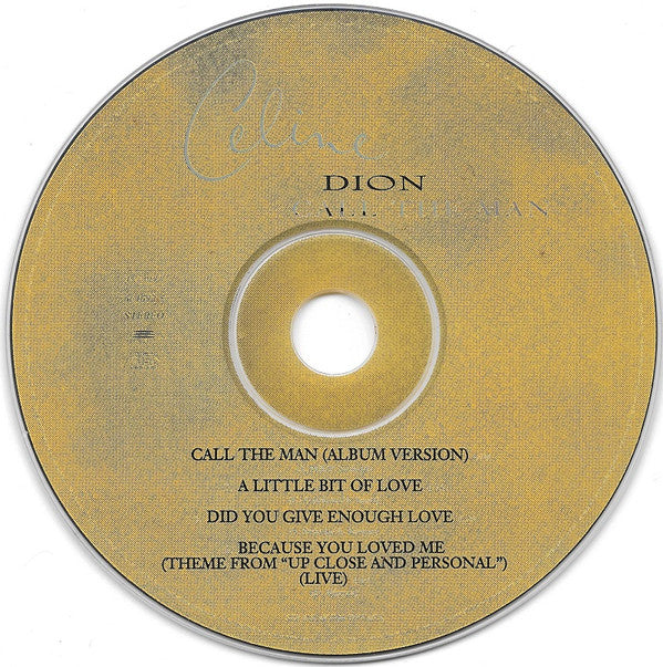 Céline Dion : Call The Man (CD, Single)
