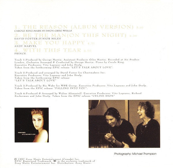 Céline Dion : The Reason (CD, Single)