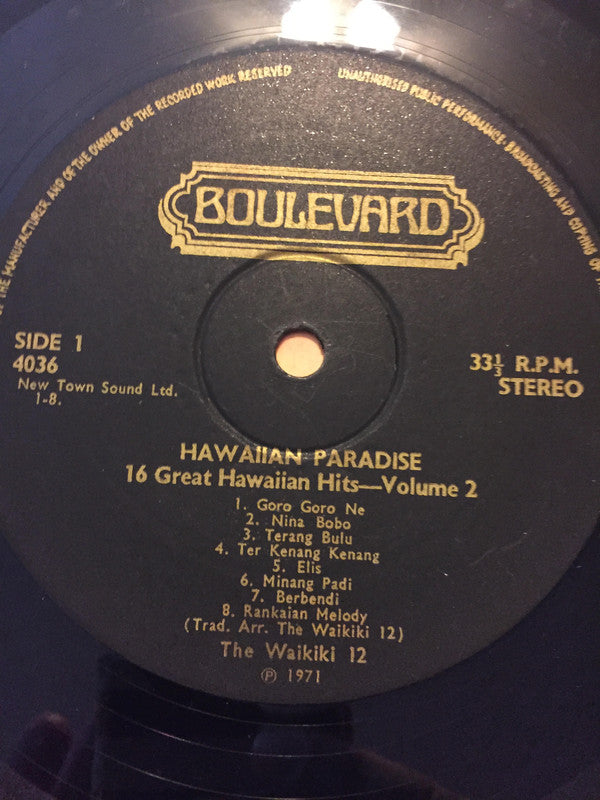 The Waikiki 12 : 16 Great Hawaiian Hits - Volume 2 (LP)