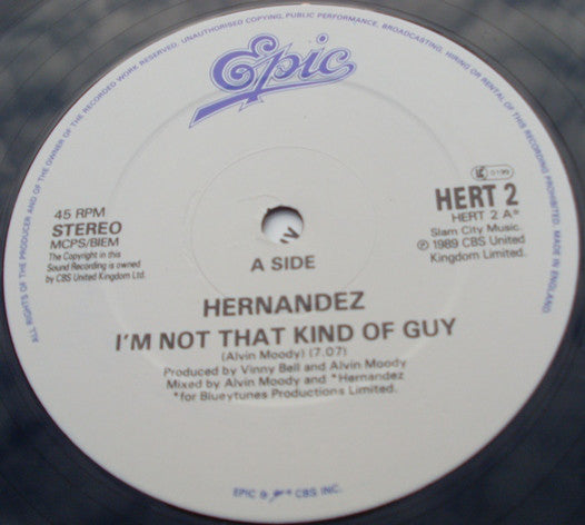 Wayne Hernandez : I'm Not That Kind Of Guy (12", Single)