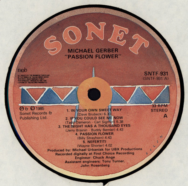 Mike Gerber : Passion Flower (LP, Album)