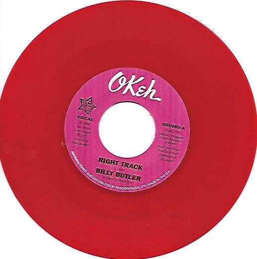 Billy Butler : Right Track / Right Track Instrumental (7", Ltd, RE, Red)