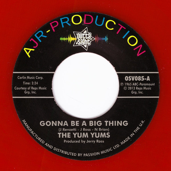 The Yum Yums : Gonna Be A Big Thing (7", Ltd, RE, Red)