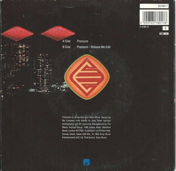 Sunscreem : Pressure (7", Single)