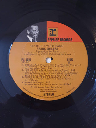 Frank Sinatra : Ol' Blue Eyes Is Back (LP, Album)