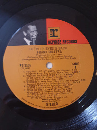 Frank Sinatra : Ol' Blue Eyes Is Back (LP, Album)