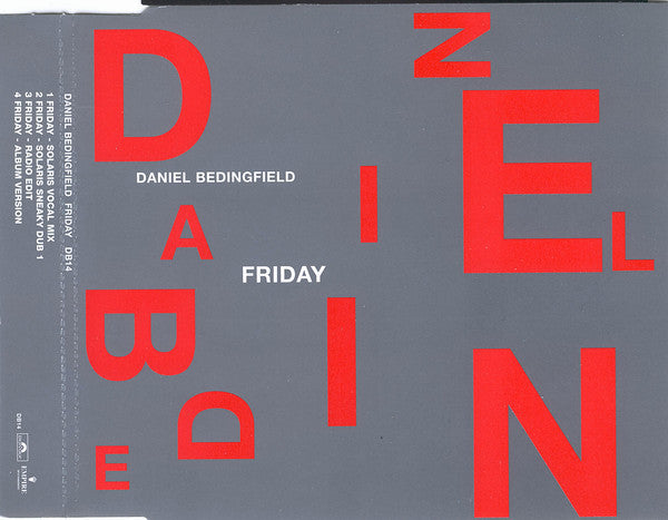 Daniel Bedingfield : Friday (CD, Single, Promo)