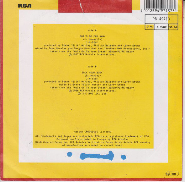 J.M. Silk : She's So Far Away (7", Single)