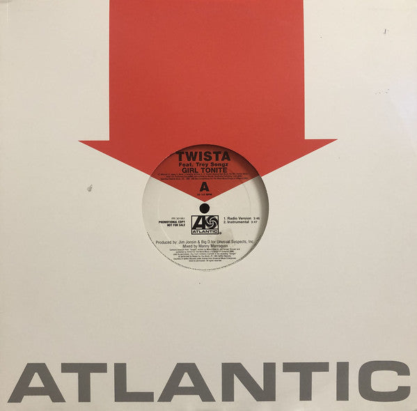 Twista Feat. Trey Songz : Girl Tonite (12", Promo)
