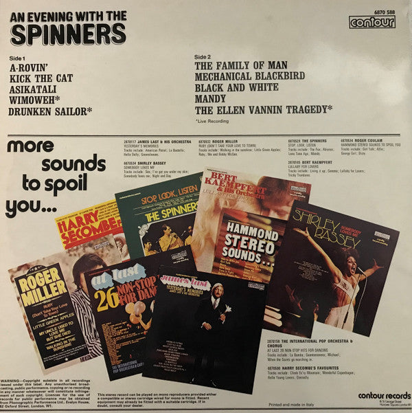 The Spinners : An Evening With The Spinners (LP, Swi)