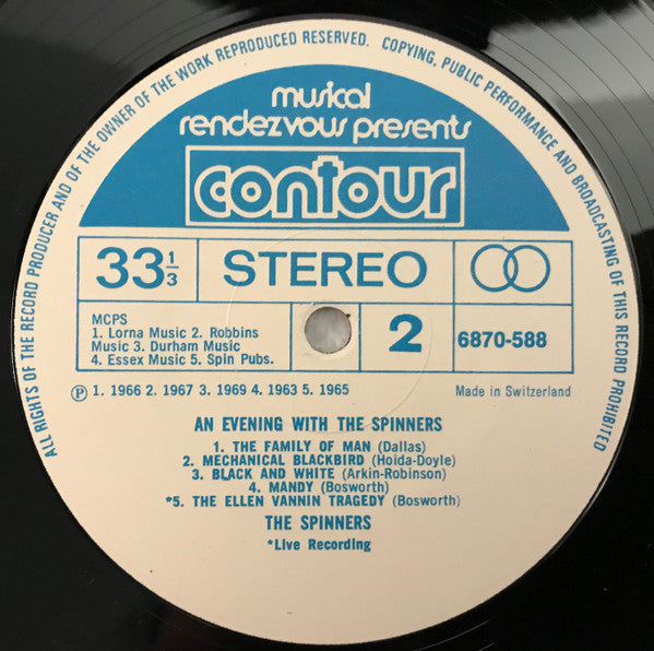 The Spinners : An Evening With The Spinners (LP, Swi)