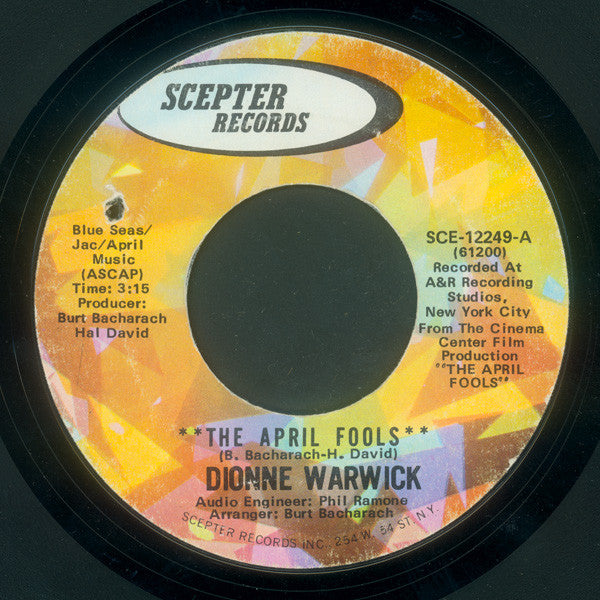 Dionne Warwick : The April Fools (7")