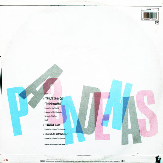 The Pasadenas : Tribute (12", Single)