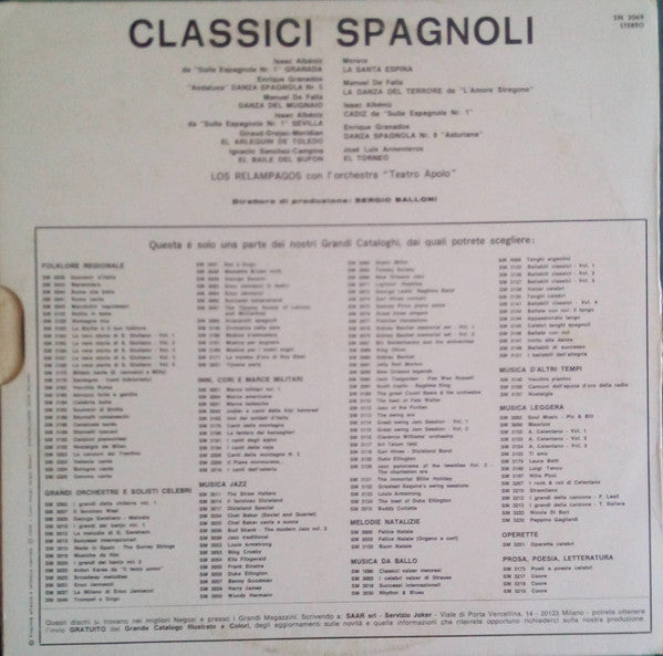 Los Relampagos : Classici Spagnoli (LP)