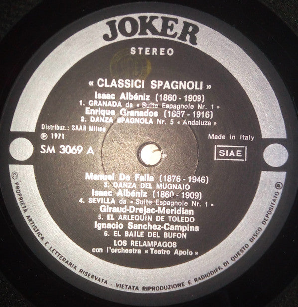 Los Relampagos : Classici Spagnoli (LP)