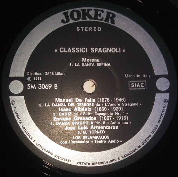 Los Relampagos : Classici Spagnoli (LP)