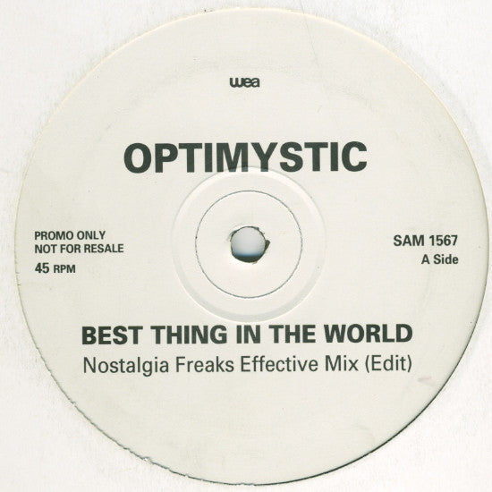 Optimystic (2) : Best Thing In The World (Mixes By Nostalgia Freaks) (12", Promo)