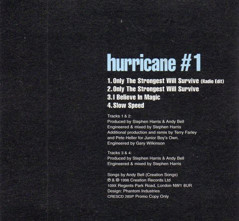 Hurricane #1 : Only The Strongest Will Survive (CD, Single, Promo)
