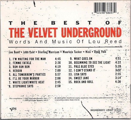 The Velvet Underground : The Best Of The Velvet Underground (Words And Music Of Lou Reed) (CD, Comp, Sli)