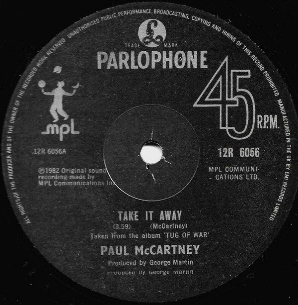 Paul McCartney : Take It Away (12")