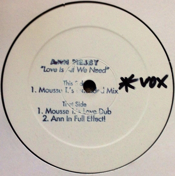 Ann Nesby : Love Is What We Need (12", Promo, W/Lbl)