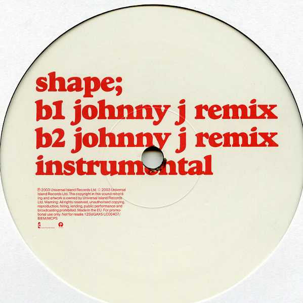 Sugababes : Shape (12", Promo)