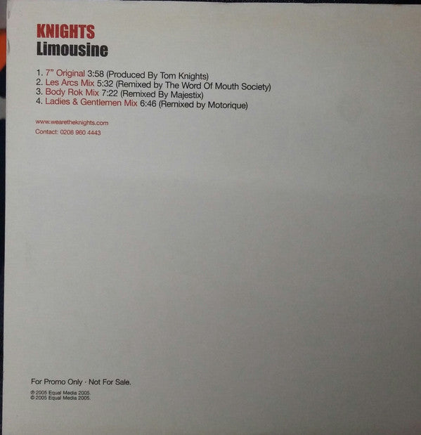 Knights (2) : Limousine (CD, Single, Promo)