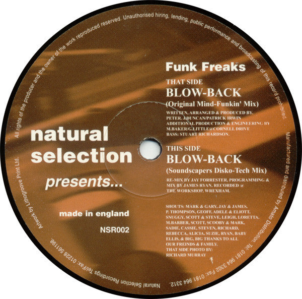 Funk Freaks (2) : Blow-Back (12")