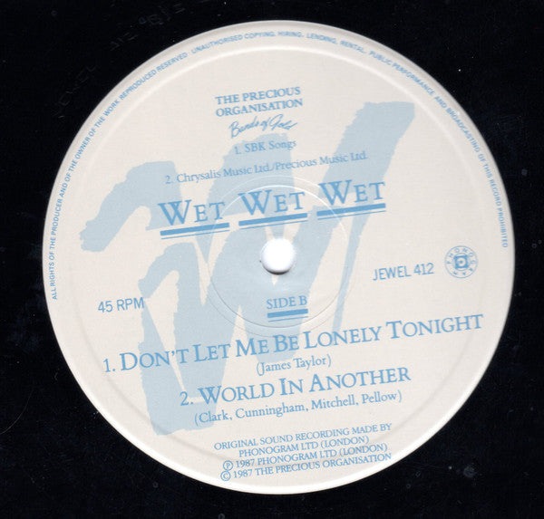 Wet Wet Wet : Sweet Little Mystery (12", Single)