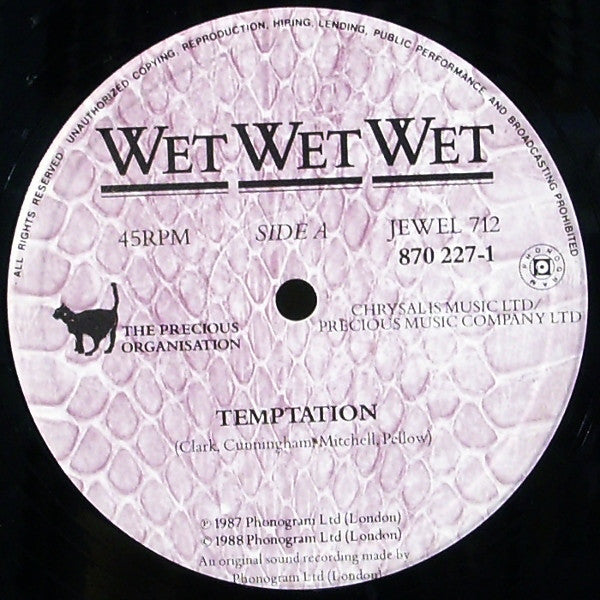 Wet Wet Wet : Temptation (12", Single)