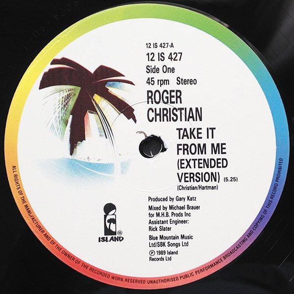 Roger Christian (2) : Take It From Me (12")