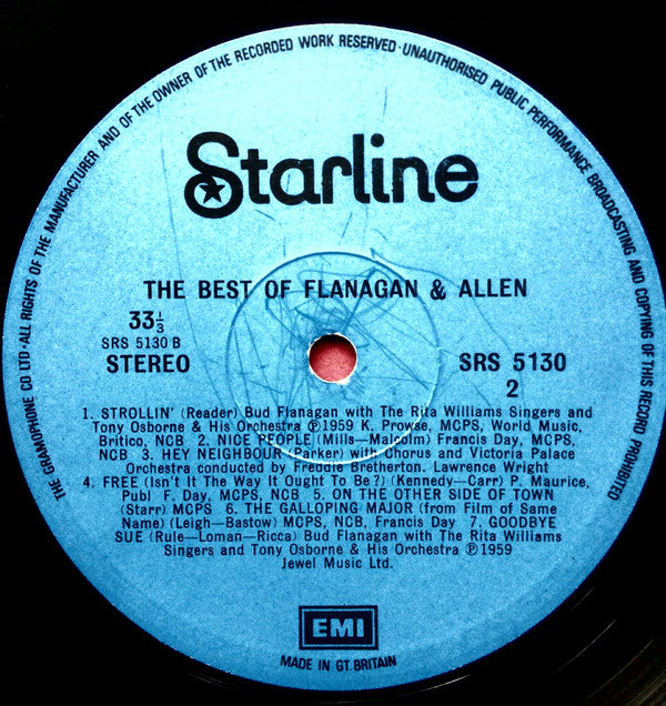 Flanagan And Allen : The Best Of Flanagan And Allen (LP, Comp)