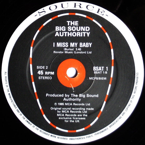 Big Sound Authority : This House (Is Where Your Love Stands) (12")