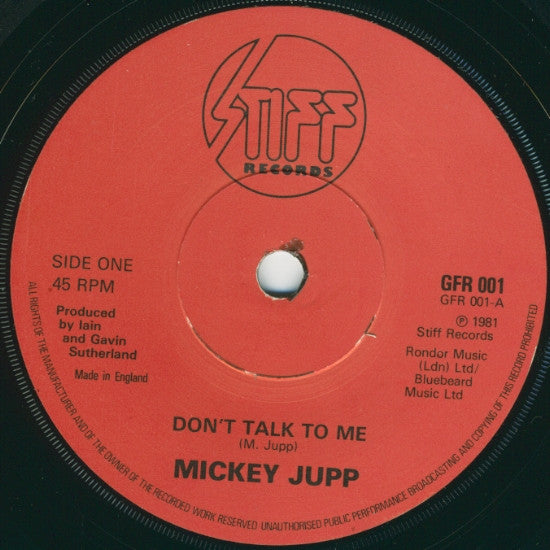 Mickey Jupp : Don't Talk To Me (7", Pic)