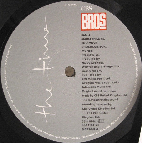Bros : The Time (LP, Album)