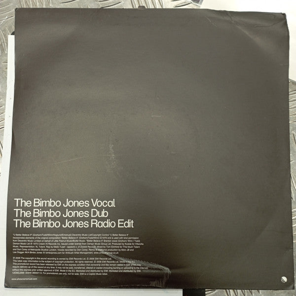 Shawn Emanuel : U Better Believe It (12", Single, Promo)
