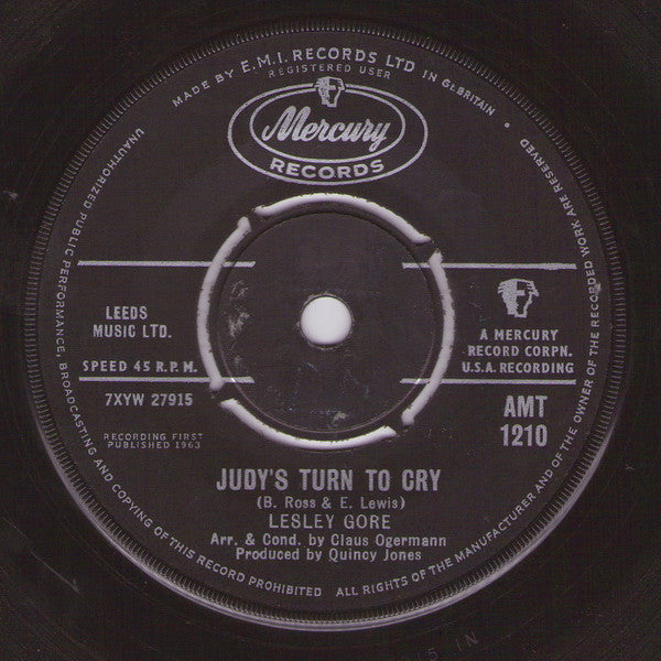 Lesley Gore : Judy's Turn To Cry (7", Single)