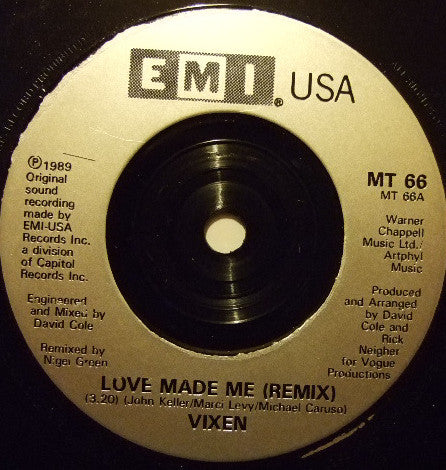 Vixen (2) : Love Made Me (7", Single)