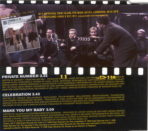 911 (4) : Private Number (CD, Single, CD1)