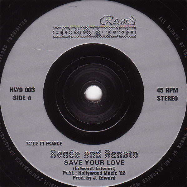 Renée & Renato : Save Your Love (7", Single)
