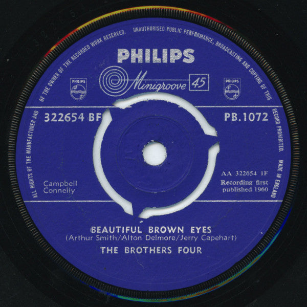 The Brothers Four : Beautiful Brown Eyes (7")